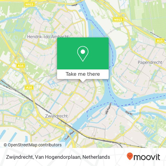 Zwijndrecht, Van Hogendorplaan map