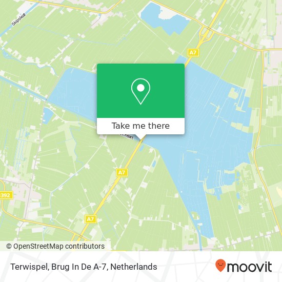 Terwispel, Brug In De A-7 map