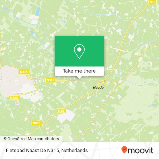 Fietspad Naast De N315 map