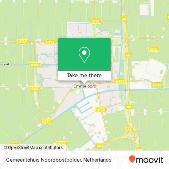 Gemeentehuis Noordoostpolder map