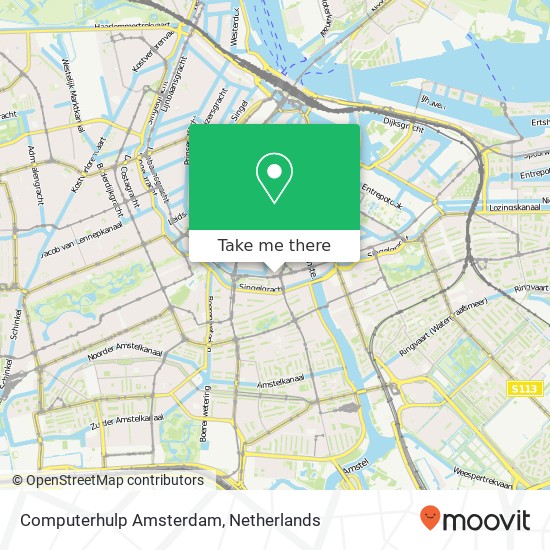 Computerhulp Amsterdam map