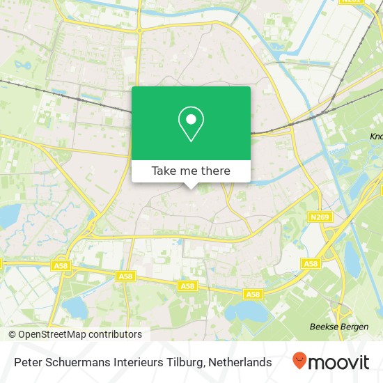 Peter Schuermans Interieurs Tilburg map