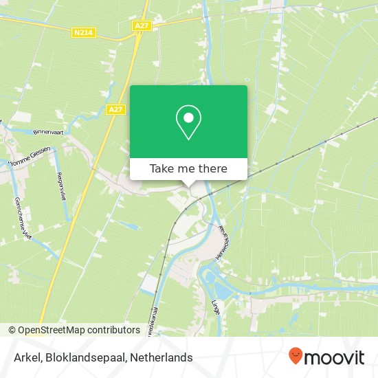 Arkel, Bloklandsepaal map