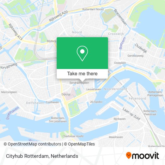 Cityhub Rotterdam map