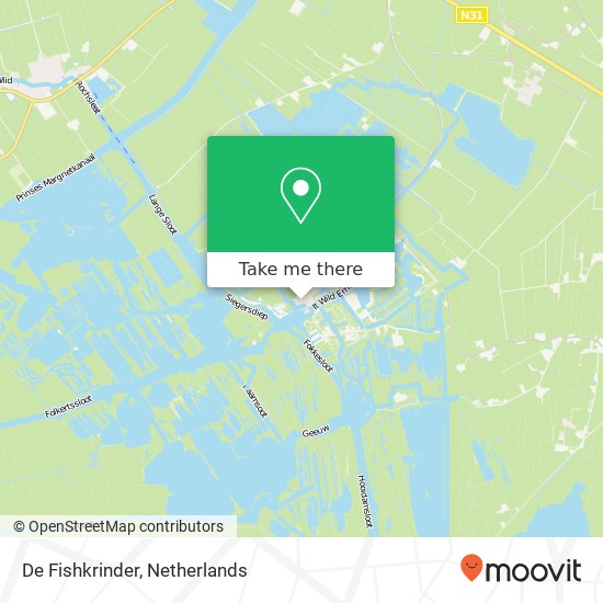 De Fishkrinder map