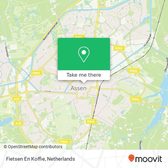 Fietsen En Koffie Karte