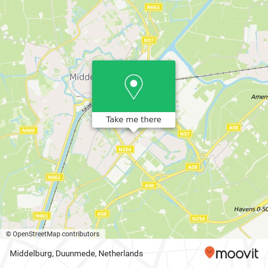 Middelburg, Duunmede Karte