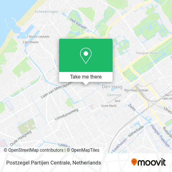 Postzegel Partijen Centrale map