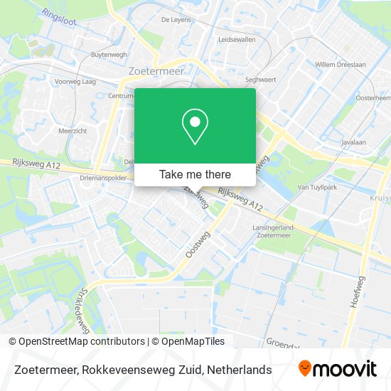 Zoetermeer, Rokkeveenseweg Zuid map