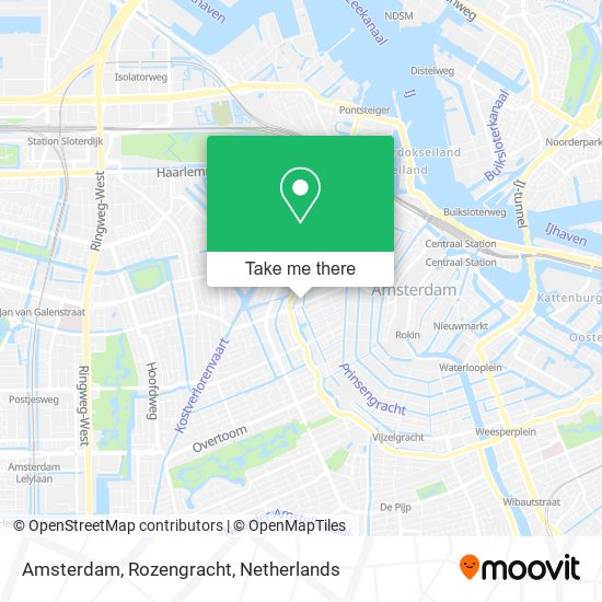 Amsterdam, Rozengracht Karte