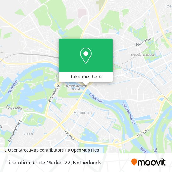 Liberation Route Marker 22 map