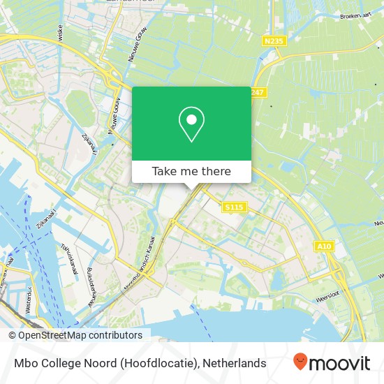 Mbo College Noord (Hoofdlocatie) map