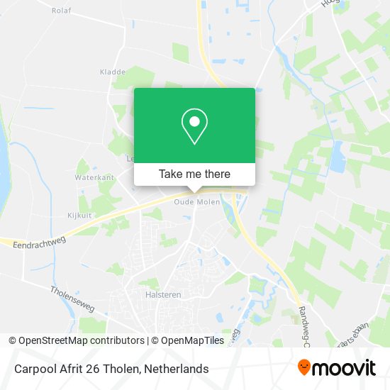 Carpool Afrit 26 Tholen map