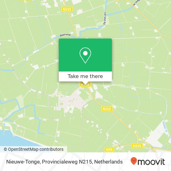 Nieuwe-Tonge, Provincialeweg N215 Karte
