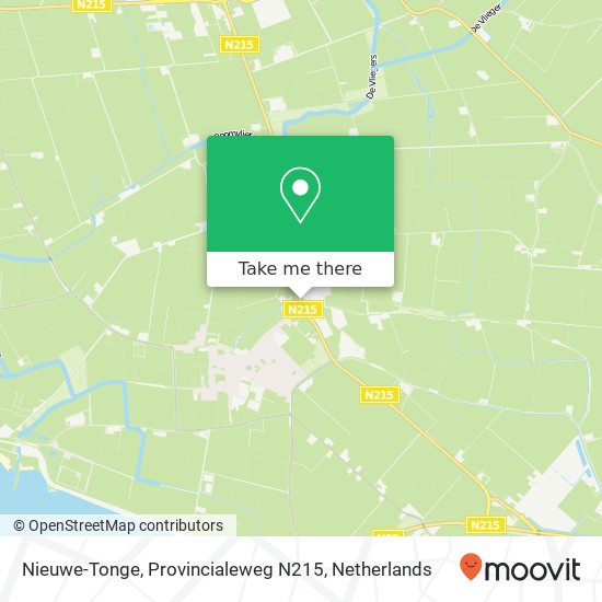 Nieuwe-Tonge, Provincialeweg N215 Karte
