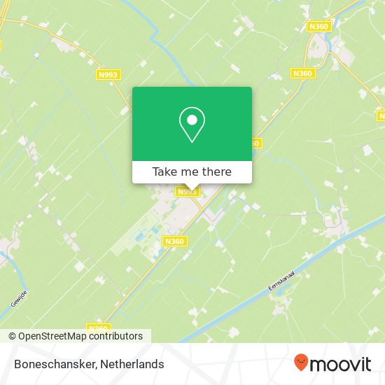 Boneschansker map