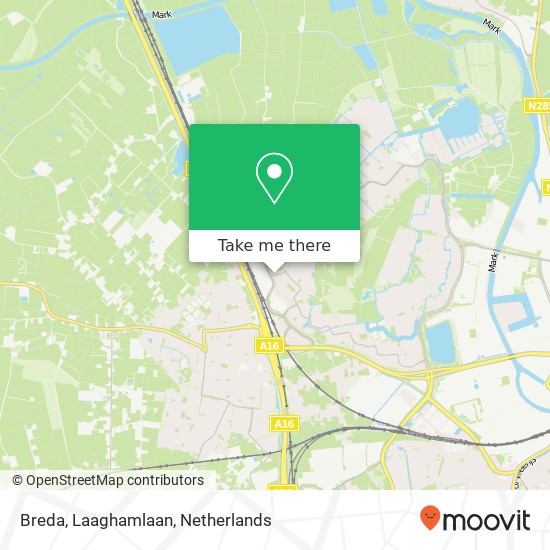 Breda, Laaghamlaan map