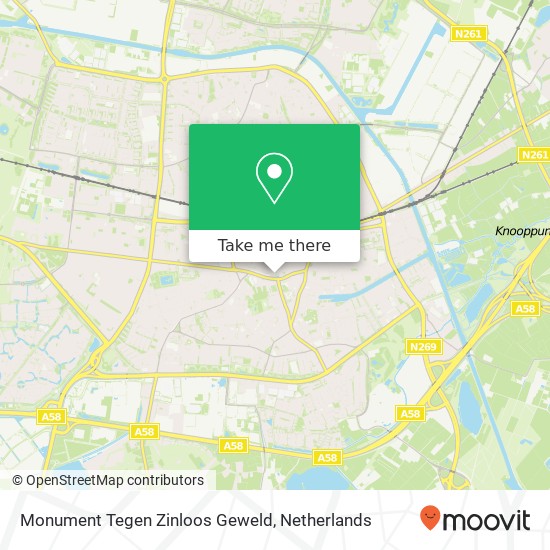 Monument Tegen Zinloos Geweld Karte