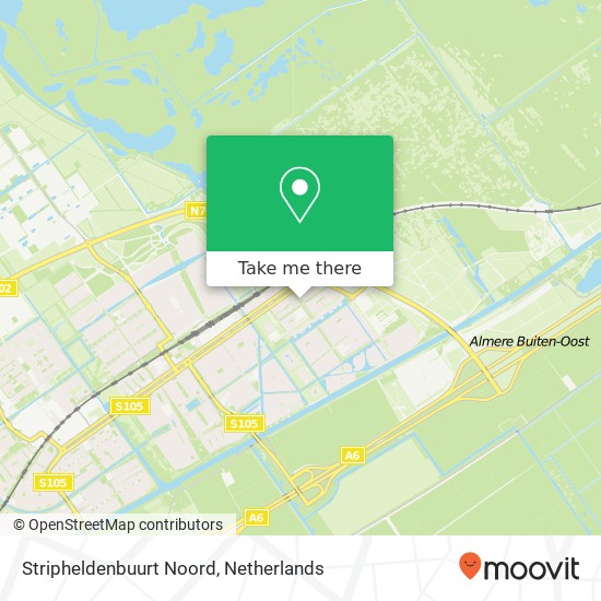 Stripheldenbuurt Noord Karte