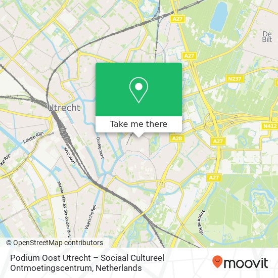 Podium Oost Utrecht – Sociaal Cultureel Ontmoetingscentrum Karte