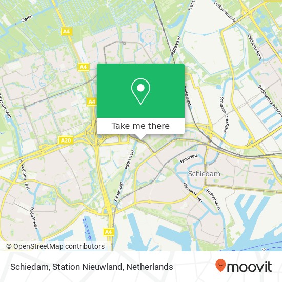 Schiedam, Station Nieuwland map