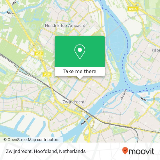 Zwijndrecht, Hoofdland map