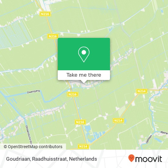 Goudriaan, Raadhuisstraat map