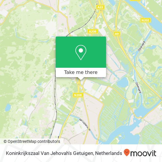 Koninkrijkszaal Van Jehovah's Getuigen map