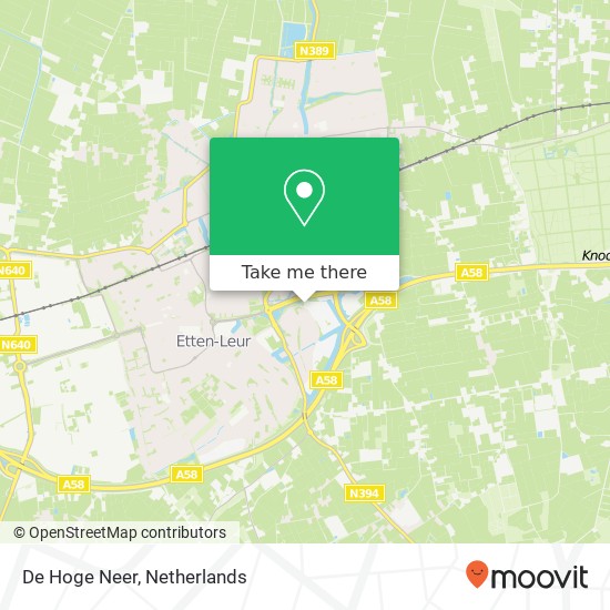 De Hoge Neer map