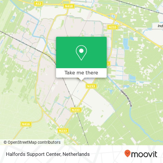 Halfords Support Center map