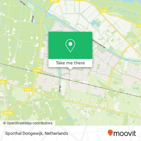Sporthal Dongewijk map