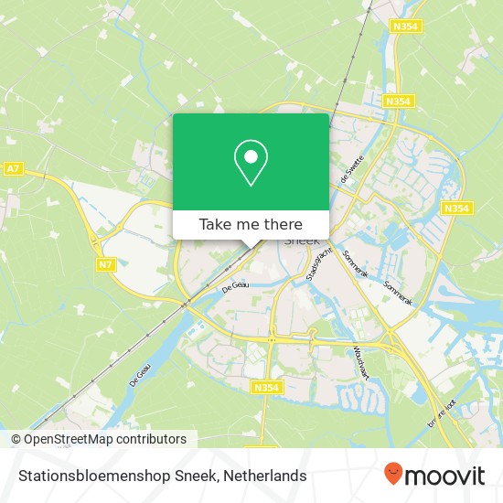 Stationsbloemenshop Sneek map