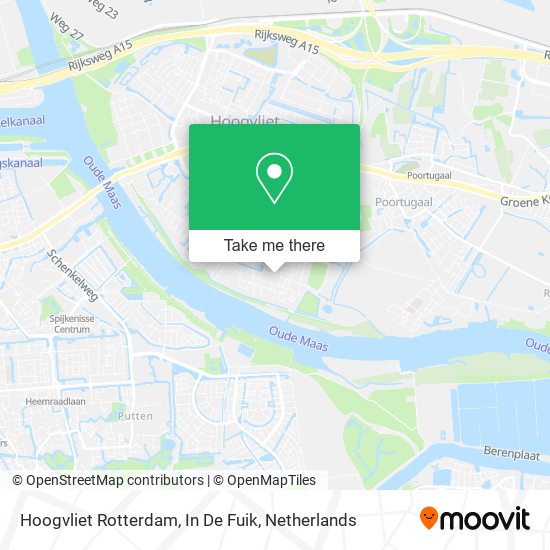 Hoogvliet Rotterdam, In De Fuik Karte