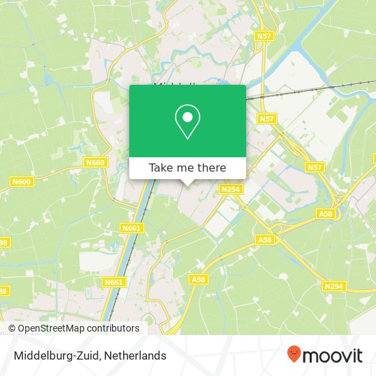 Middelburg-Zuid Karte