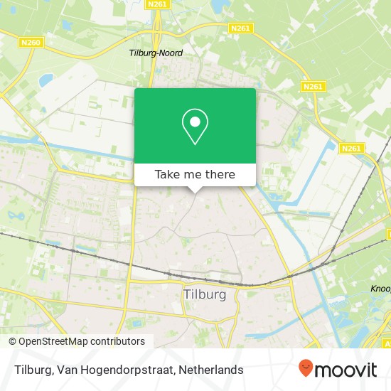 Tilburg, Van Hogendorpstraat map