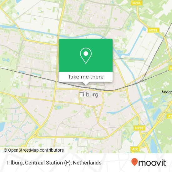 Tilburg, Centraal Station (F) map