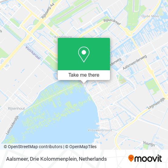 Aalsmeer, Drie Kolommenplein Karte