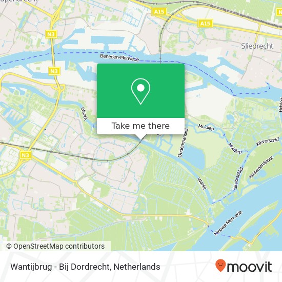 Wantijbrug - Bij Dordrecht map