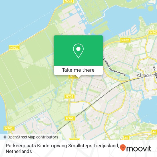 Parkeerplaats Kinderopvang Smallsteps Liedjesland map