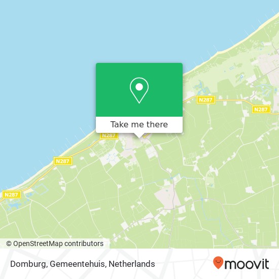 Domburg, Gemeentehuis Karte