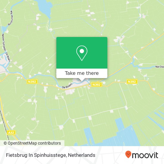Fietsbrug In Spinhuisstege map