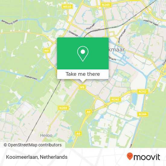 Kooimeerlaan map