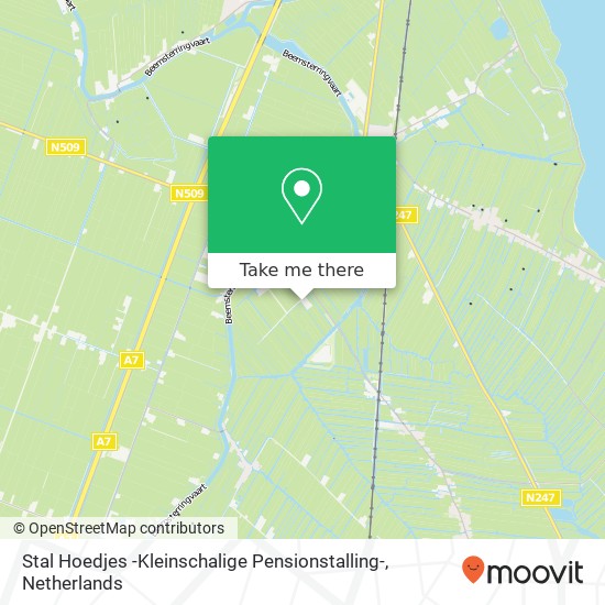 Stal Hoedjes -Kleinschalige Pensionstalling-, Middenweg 1 map