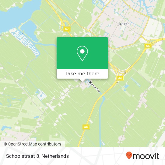 Schoolstraat 8, 8517 HR Scharsterbrug map