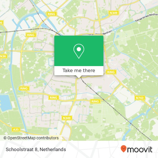 Schoolstraat 8, 7606 EN Almelo map