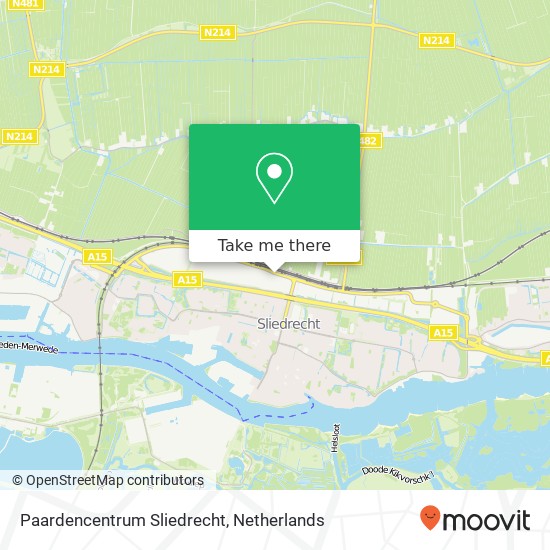 Paardencentrum Sliedrecht, Parallelweg 1 map