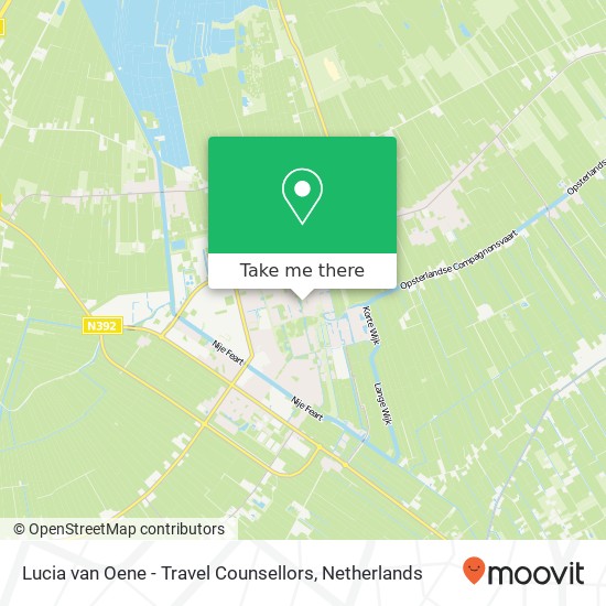 Lucia van Oene - Travel Counsellors map