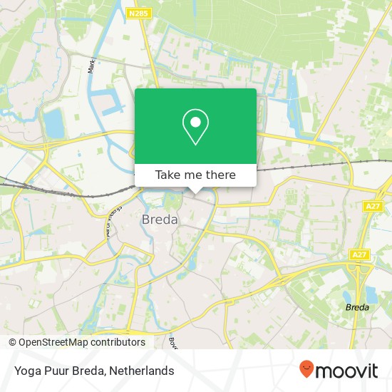 Yoga Puur Breda, Mauritsstraat 12 map