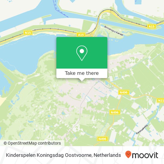 Kinderspelen Koningsdag Oostvoorne, Stationsweg 50 map