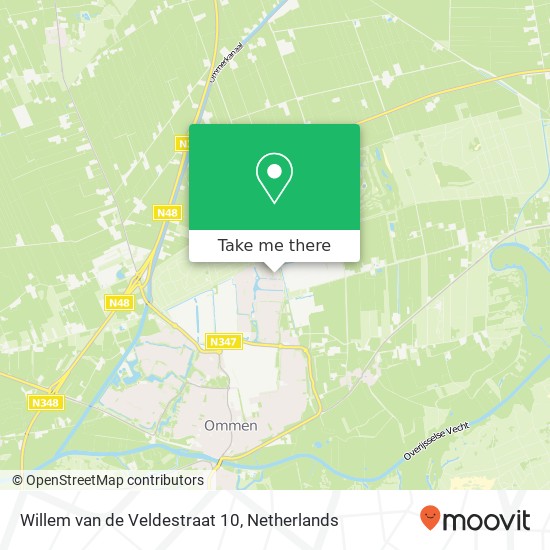 Willem van de Veldestraat 10, 7731 MZ Ommen map